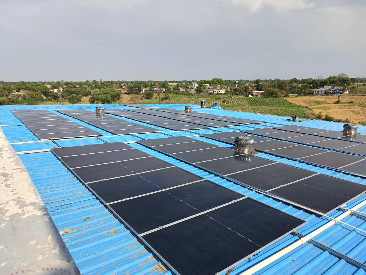 Industrial solar installation